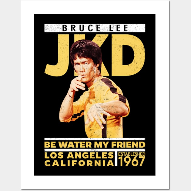 Movie Bruce Jeet Kune Do Be Water Lee Vintage Wall Art by Garmentcrooks